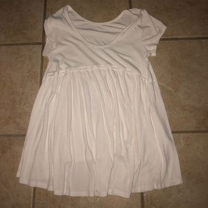 White scoop back tunic T-shirt